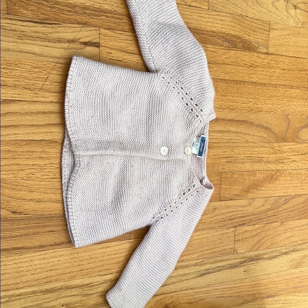 Jacadi Cream Knit Baby Cardigan